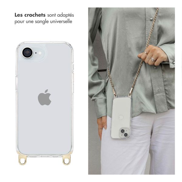 Selencia Coque arrière avec crochets amovibles Apple iPhone 17e / 16e - Transparent