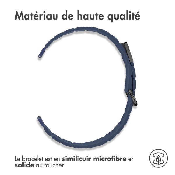 imoshion Bracelet en cuir magnétique  - Connexion universelle 22 mm - Bleu