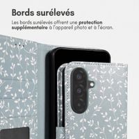 imoshion Étui de télephone portefeuille Design Samsung Galaxy A57 (5G) - Smoke Green Flowers