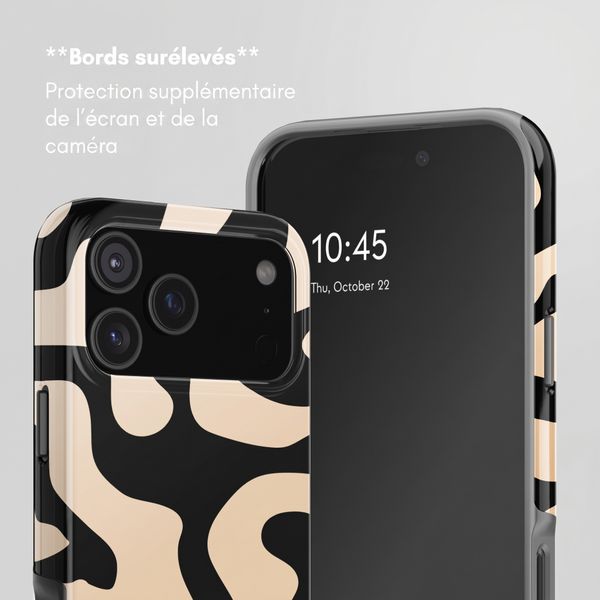 Selencia Coque arrière Vivid Apple iPhone 18 Pro Max - Art Wave Black