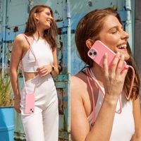 imoshion Coque en silicone avec cordon Samsung Galaxy S10 - Rose