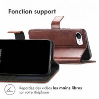 imoshion Étui de télephone portefeuille de luxe Apple iPhone SE (2022 / 2020) / 8 / 7 / 6(s) - Marron foncé