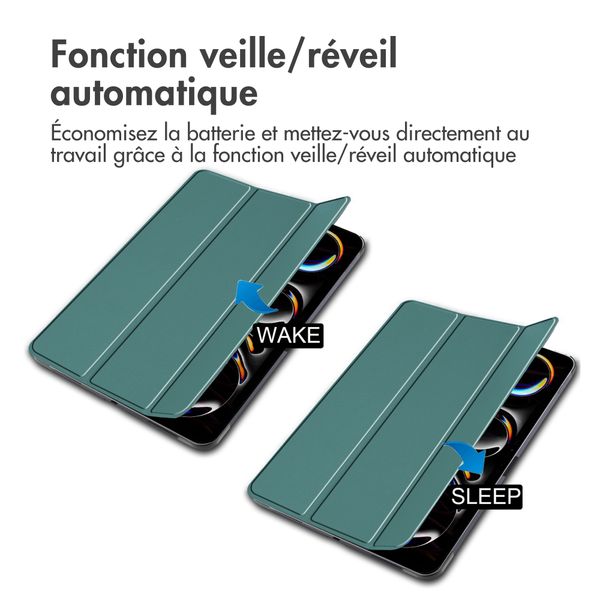 imoshion Coque tablette Trifold Apple iPad Pro 13 (2025) M5 / (2024) M4 - Vert foncé