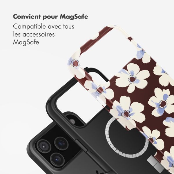 Selencia Coque arrière Vivid avec MagSafe Apple iPhone 17 Pro Max - Choco Flower Pop