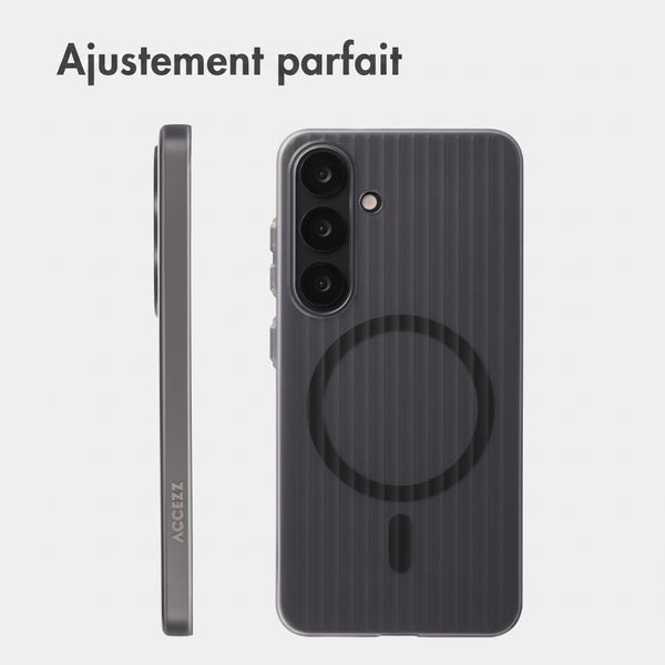 Accezz Coque arrière Lite avec MagSafe | Fluted | Samsung Galaxy S25 - Gris
