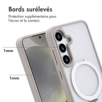 Accezz Coque Ring Stand avec MagSafe Samsung Galaxy S24 - Gris
