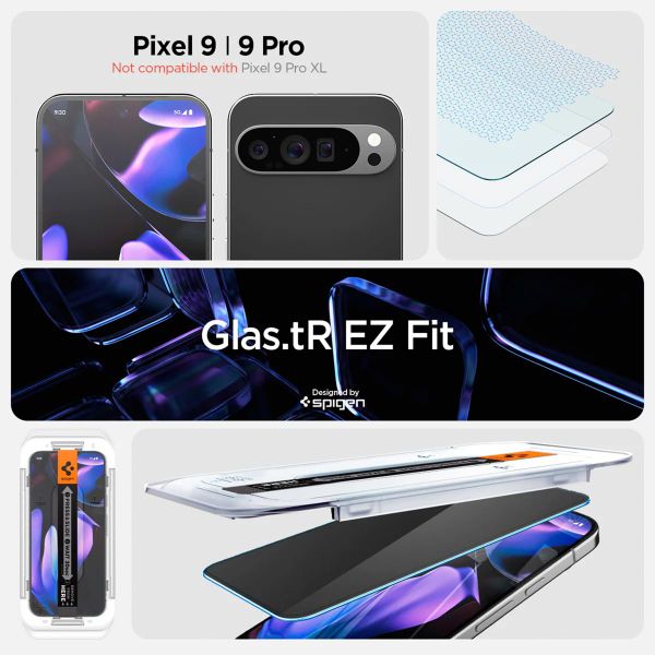 Spigen Protection d'écran en verre trempé GLAStR Privacy Applicator - lot de 2 Google Pixel 9 Pro XL / 10 Pro XL
