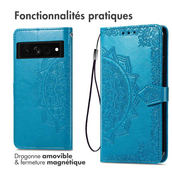 imoshion Etui de télephone Mandala Google Pixel 7 Pro - Turquoise