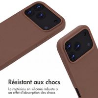 imoshion Coque en silicone avec cordon Apple iPhone 18 Pro Max / 17 Pro Max - Marron