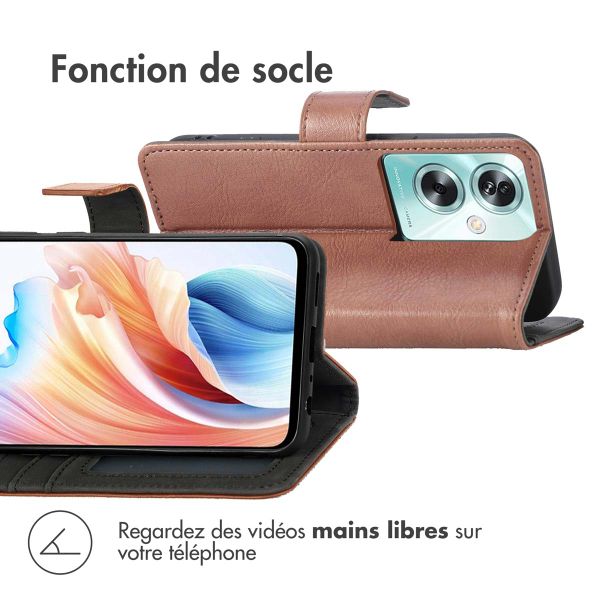 imoshion Étui de télephone portefeuille de luxe Oppo A79 - Marron