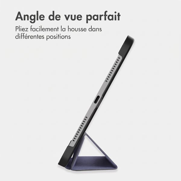 imoshion Coque tablette Trifold Apple iPad 11 (2025) 11 pouces A16 / iPad 10 (2022) 10.9 pouces - Bleu