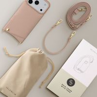 Selencia Coque de télephone Nova avec cordon et porte-cartes Apple iPhone 18 Pro Max / 17 Pro Max - Dusty Rose