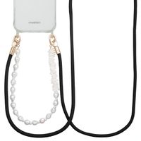 Selencia Ensemble de cordons pour téléphone avec perles et coquillages - Midnight Black