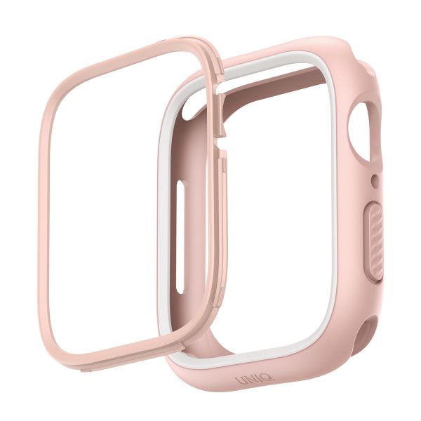 Uniq Coque Moduo avec lunette Apple Watch - 44 / 45 mm - Blush (Pink/White)