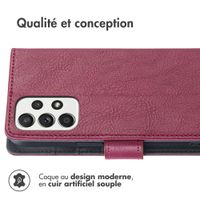 imoshion Étui de télephone portefeuille de luxe Samsung Galaxy A33 - Bordeaux