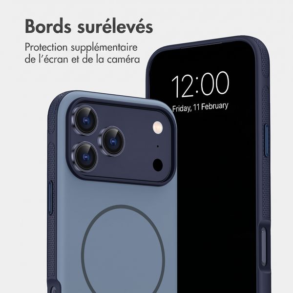 imoshion Coque arrière Color avec Thin MagSafe Ring Apple iPhone 17 Pro Max - Bleu foncé