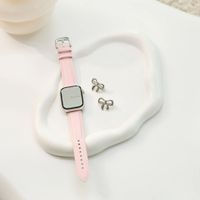 Burga Bracelet en cuir véritable  - Apple Watch | 44/45/46/49 mm / Connexion universelle 20 mm - Pillow Talk / Silver