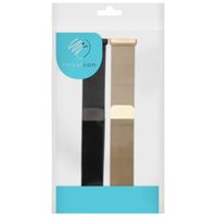 imoshion Bracelet milanais montre multipack Fitbit Versa 4 / 3 / Sense (2) - Noir & Rose