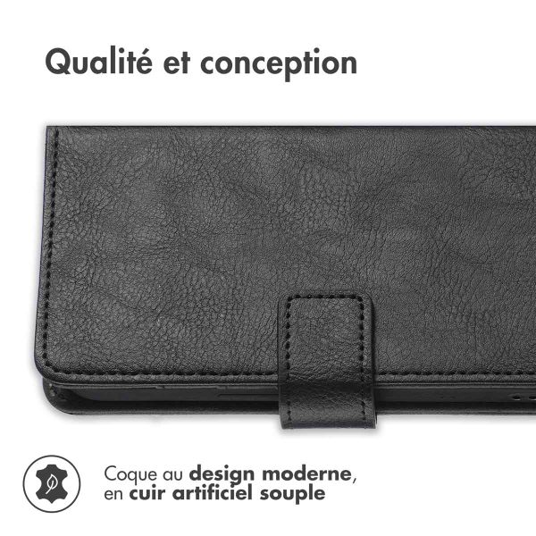 imoshion Étui de télephone portefeuille de luxe Motorola Moto E30 / E40 - Noir