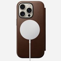 Nomad Étui de télephone portefeuille Modern Leather Folio Apple iPhone 16 Pro - Marron
