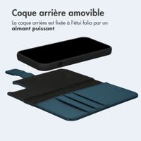 imoshion Étui portefeuille luxe 2-en-1 amovible Apple iPhone 13 - Bleu