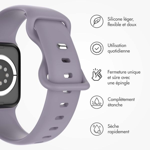 imoshion Bracelet en silicone⁺ Apple Watch | 44/45/46/49 mm - Taille M/L - Lavender