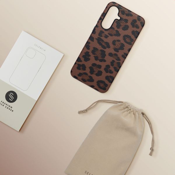 Selencia Coque Sabi imprimé panthère avec MagSafe Samsung Galaxy A56 - Mocha Brown