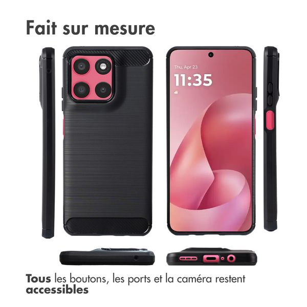 imoshion Coque Brushed Motorola Moto G57 Power - Noir
