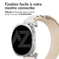 Accezz Bracelet en nylon Alpine Samsung Galaxy Watch 9 (40/44mm) / Watch 8 (40/44mm) / Classic (46mm) - Lumière stellaire