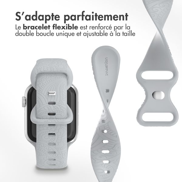 imoshion Bracelet en silicone Mandala Apple Watch | 38/40/41/42 mm - Gris