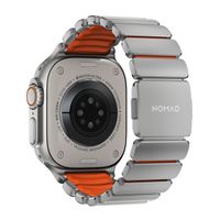 Nomad Bracelet Stratos Apple Watch | 44/45/46/49 mm - Ultra Orange / Natural Titanium