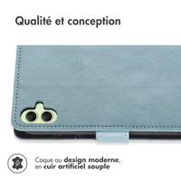 imoshion Étui de télephone portefeuille de luxe Samsung Galaxy A05s - Bleu clair