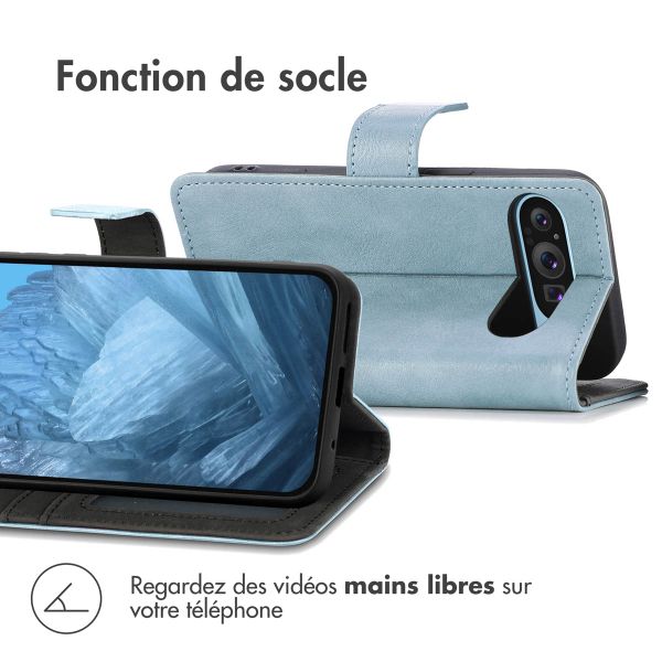 imoshion Étui de télephone portefeuille de luxe Google Pixel 9 Pro XL - Bleu clair