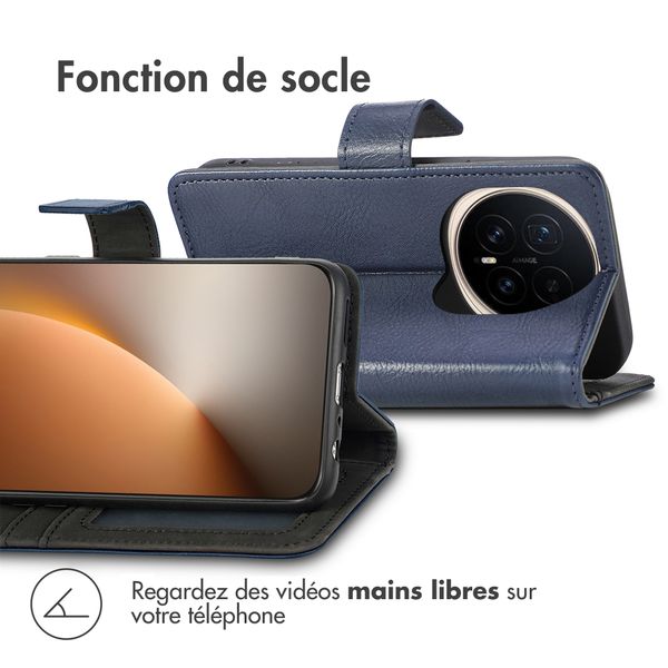 imoshion Étui de télephone portefeuille de luxe Honor Magic8 Pro - Bleu foncé