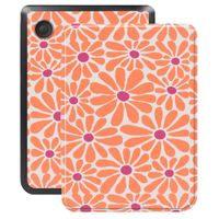 imoshion Design Slim Hard Case Sleepcover Kobo Clara Colour / BW - Orange Flowers Connect