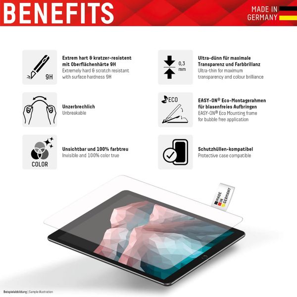 Displex Protection d'écran en verre trempé Apple iPad 11 (2025) 11 pouces A16 / iPad 10 (2022) 10.9 pouces