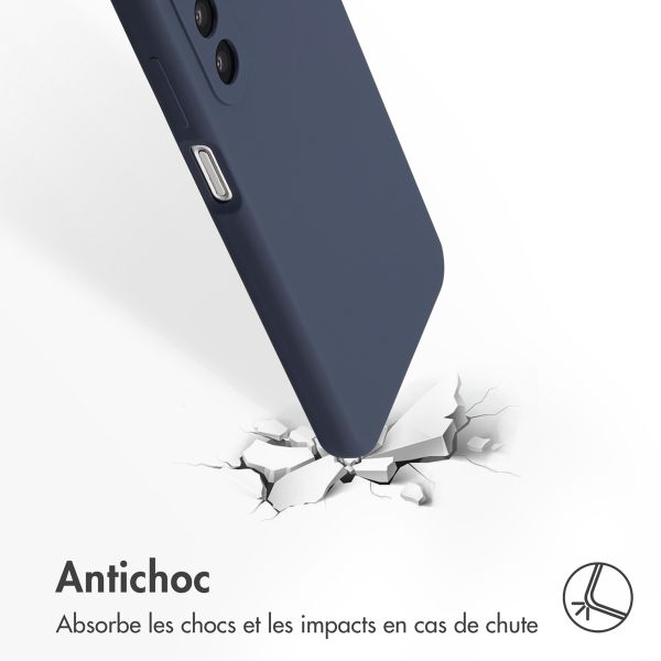Accezz Coque Liquid Silicone Samsung Galaxy A26 - Bleu foncé