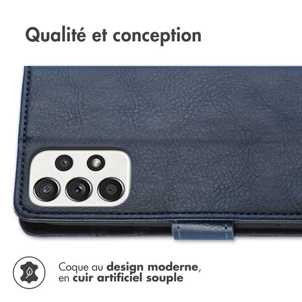 imoshion Étui de télephone portefeuille de luxe Samsung Galaxy A53 - Bleu foncé