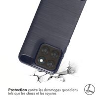 imoshion Coque Brushed Motorola Moto G77 - Bleu foncé