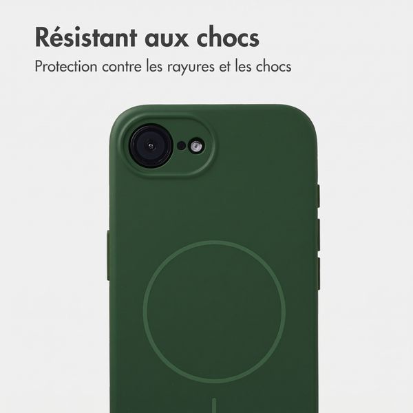 Accezz Coque Grip avec MagSafe Apple iPhone 17e / 16e - Vert foncé