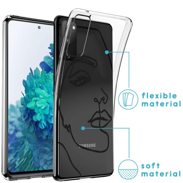 imoshion Coque Design Samsung Galaxy S20 FE - Line Art Woman Black