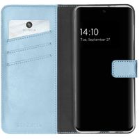 Selencia Étui portefeuille en cuir véritable Samsung Galaxy A32 (5G) - Air Blue