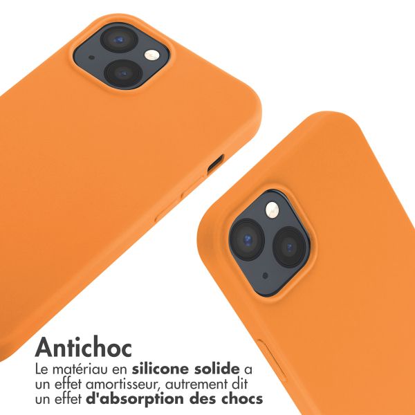 imoshion Coque en silicone avec cordon Apple iPhone 13 - Orange
