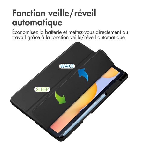 imoshion Coque tablette rigide Trifold Samsung Galaxy Tab S6 Lite (2020/2022/2024)  - Noir