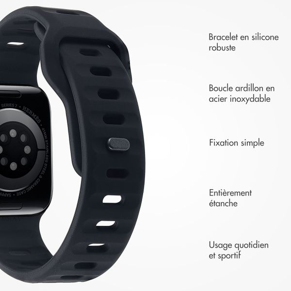 imoshion Bracelet Active Sport en silicone Apple Watch | 44/45/46/49 mm - Noir