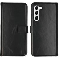 Selencia Étui portefeuille en cuir véritable Samsung Galaxy S23 - Noir