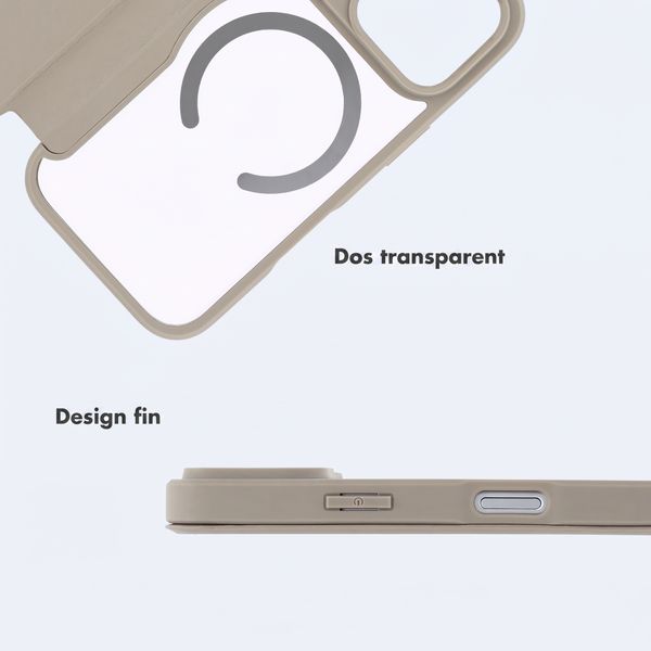 imoshion Bookcase transparente avec MagSafe Apple iPhone 18 Pro / 17 Pro - Beige