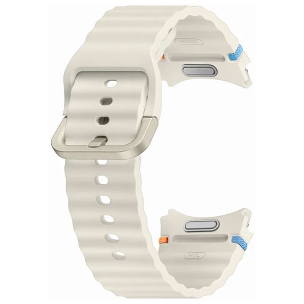 Samsung Bracelet Sport original Samsung Galaxy Watch 4 / 5 / 6 / 7 / FE (20 mm) - Taille M/L - Cream