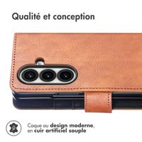imoshion Étui de télephone portefeuille de luxe Samsung Galaxy Fold 7 - Marron