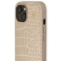 iDeal of Sweden Coque Vegan Leather Apple iPhone 17e / 16e / 15 / 14 / 13 - Warm Beige Croco